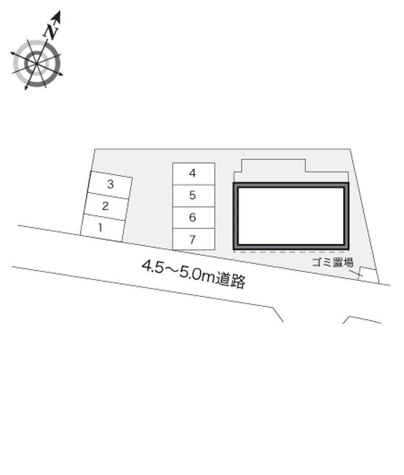メイプル (20149) 敷地外駐車場の駐車配置図