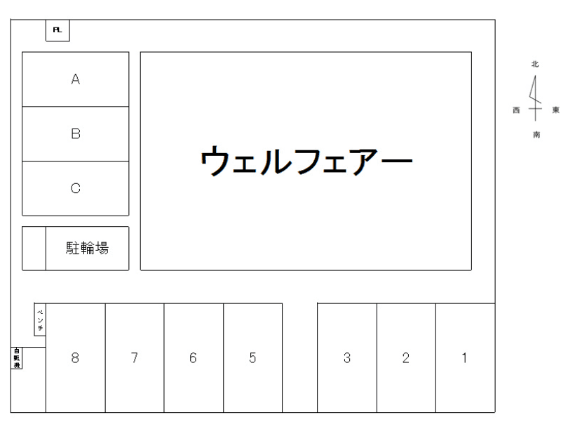 FKウェルフェアー駐車場の駐車配置図