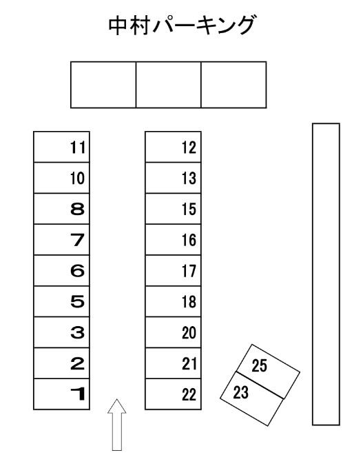 中村パーキングの駐車配置図