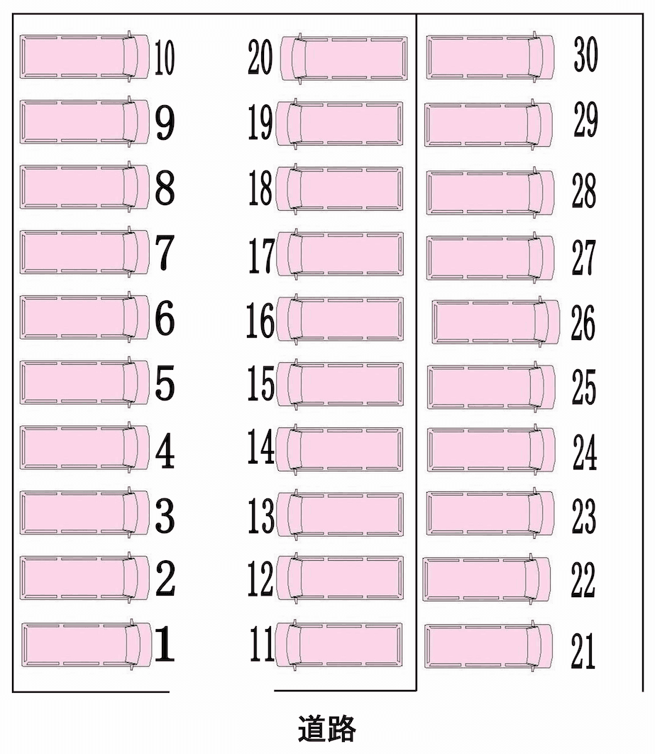 エトワールパーキングの駐車配置図