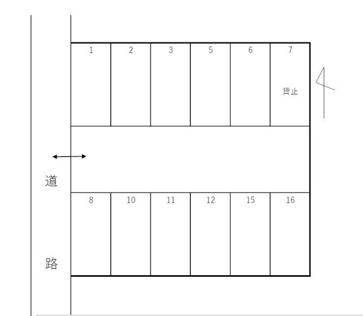 中山花ノ宮町駐車場の駐車配置図