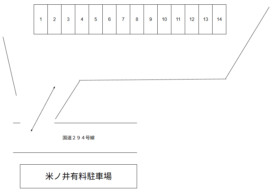 米ノ井有料駐車場の駐車配置図