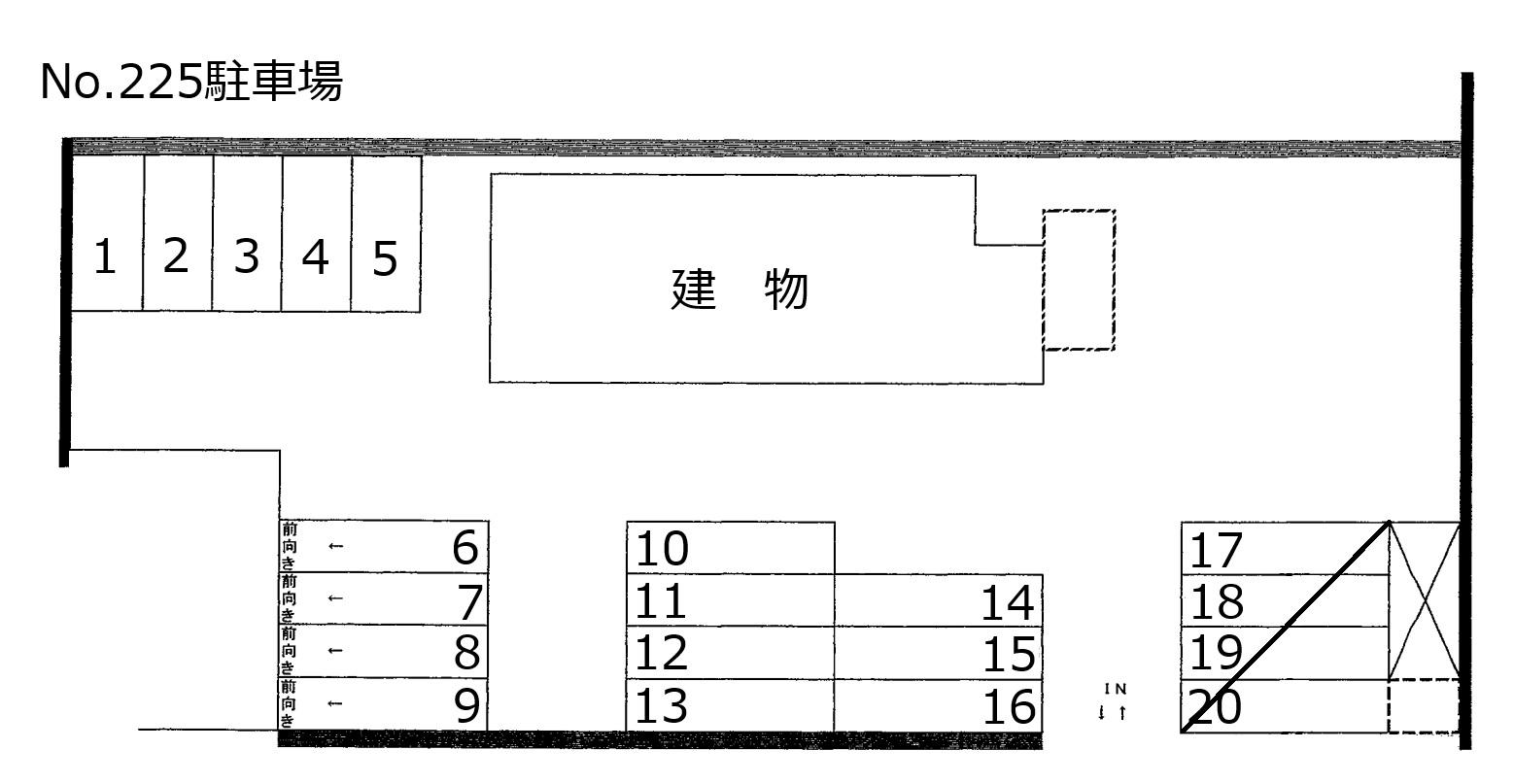 No.225駐車場の駐車配置図