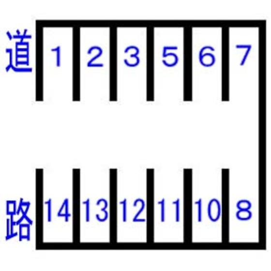PD安東吉野駐車場の駐車配置図