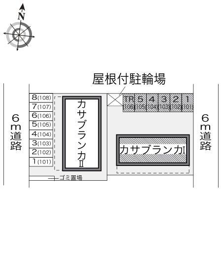 カサブランカⅠ(14587)の駐車配置図