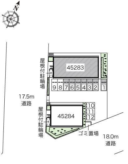 シャインしだみA(45283)の駐車配置図