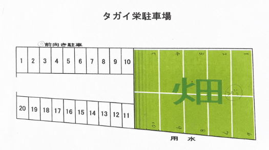 タガイ栄駐車場の駐車配置図