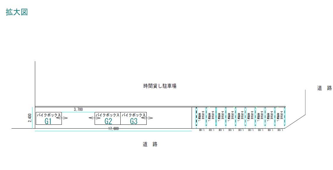 B-GARAGE6 ふじみ野東1丁目の駐車配置図