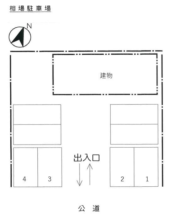 相場駐車場の駐車配置図
