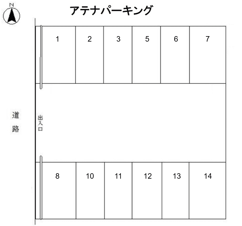 アテナパーキングの駐車配置図