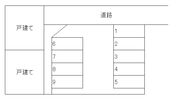 榎町本田月極駐車場の駐車配置図