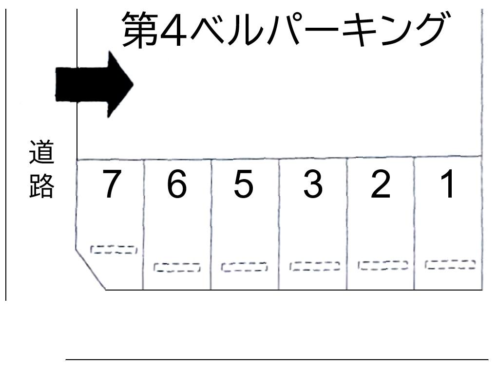 第4ベルパーキングの駐車配置図