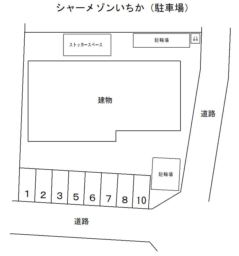 シャーメゾンいちか(駐車場)の駐車配置図