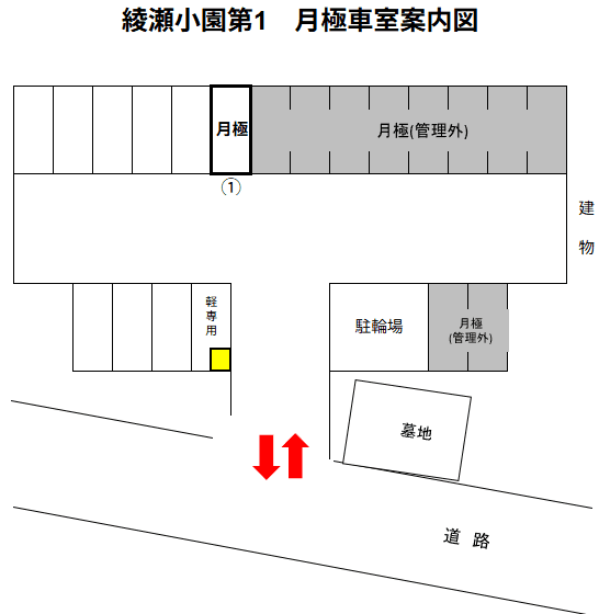 綾瀬小園第1の駐車配置図