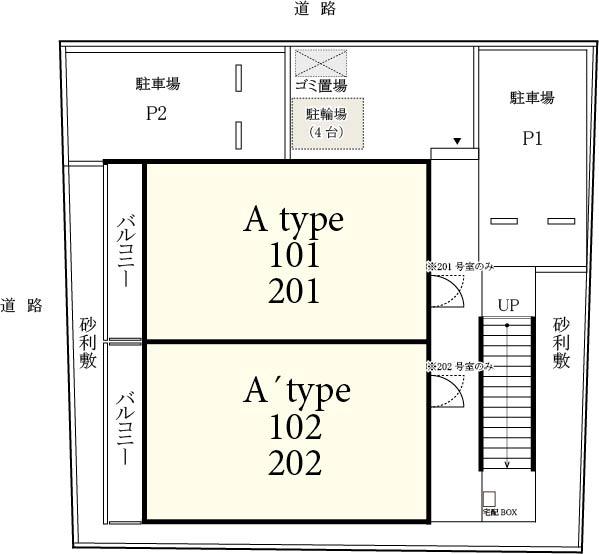 リブリ・鵠沼駐車場の駐車配置図