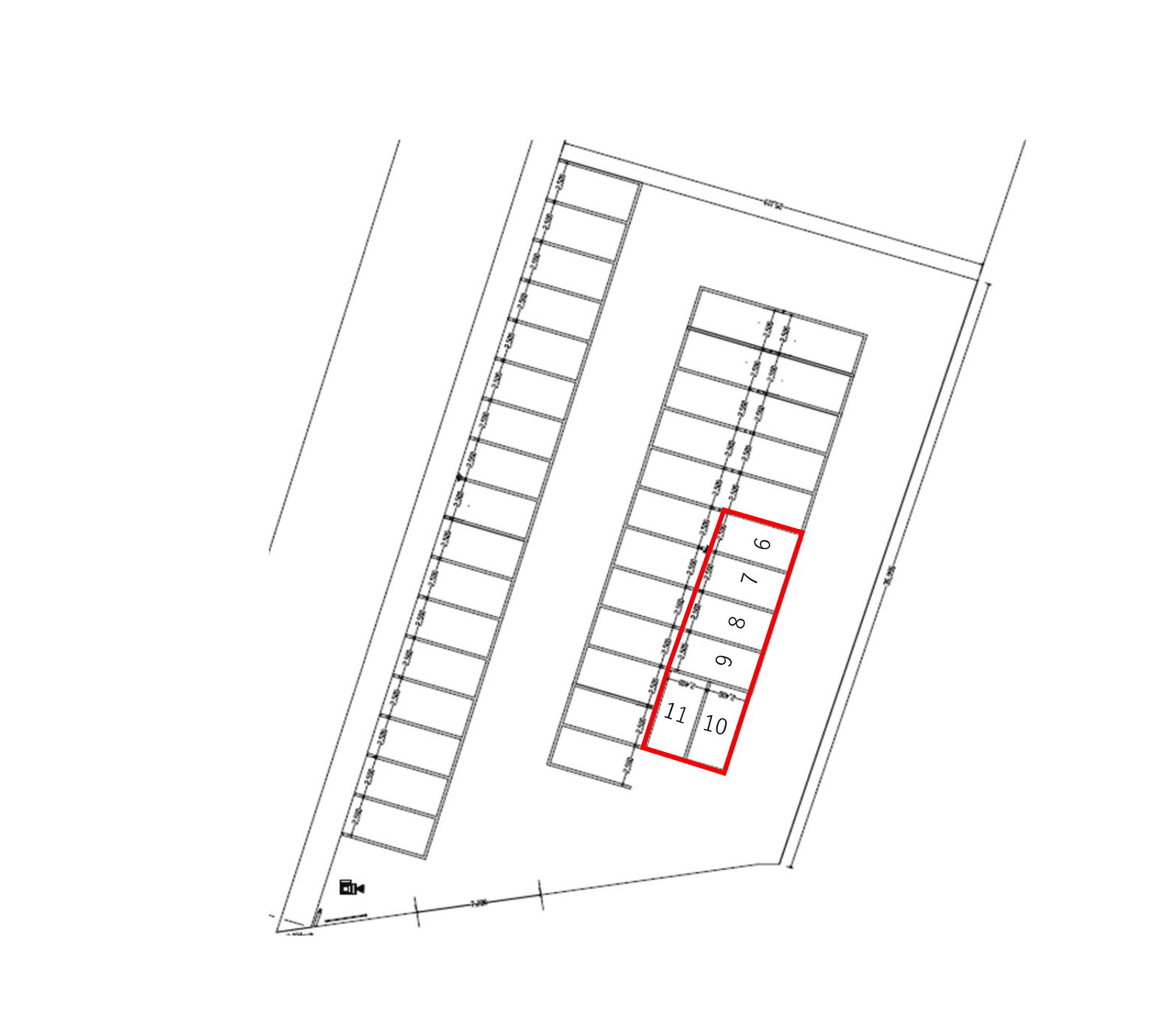 KF-Park三鷹牟礼の駐車配置図