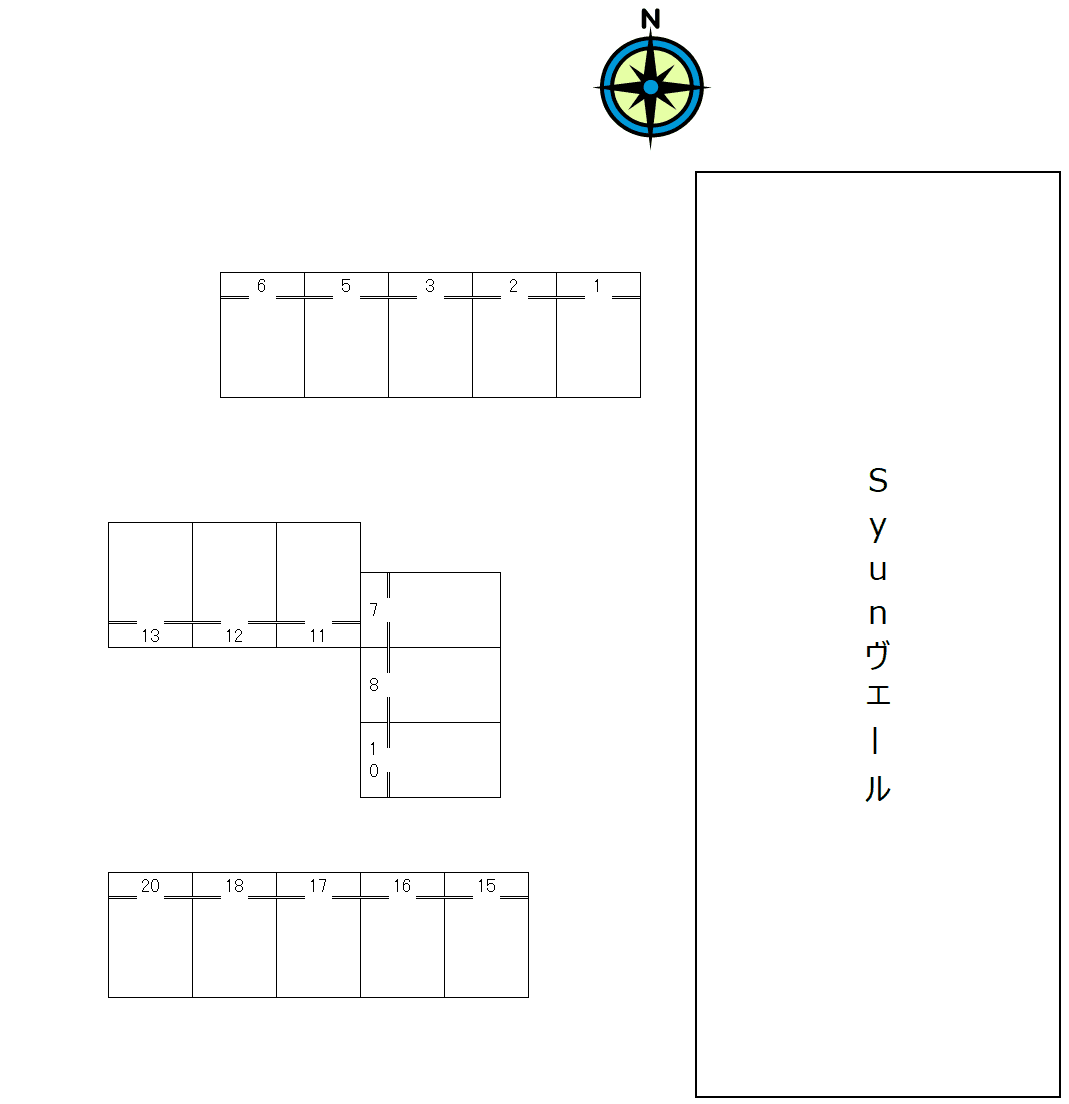 Syunヴェールの駐車配置図