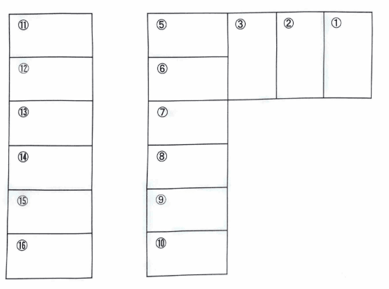 第1伊藤駐車場の駐車配置図
