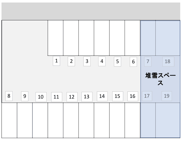 北28条東10丁目駐車場の駐車配置図