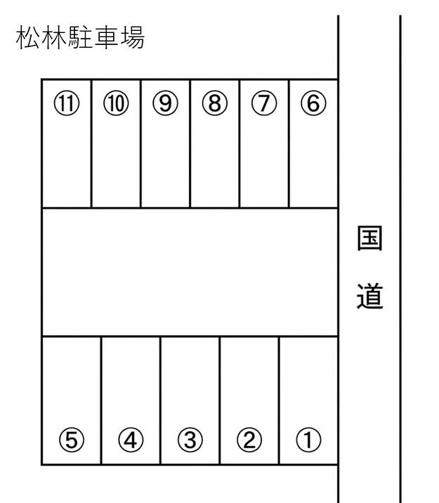 松林駐車場の駐車配置図