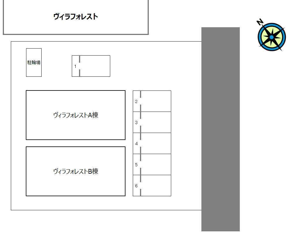 ヴィラフォレストの駐車配置図