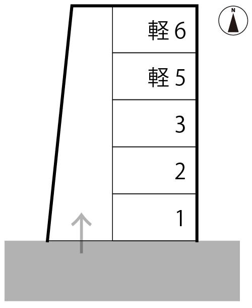古三津パーキングⅡの駐車配置図