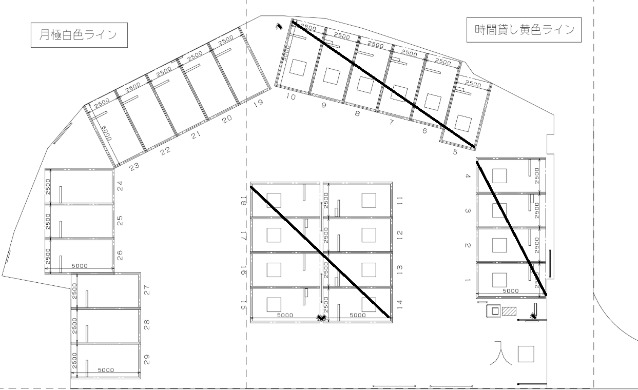 パーキングプレイス千代田駅前の駐車配置図