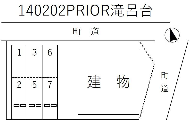 PRIOR滝呂台の駐車配置図