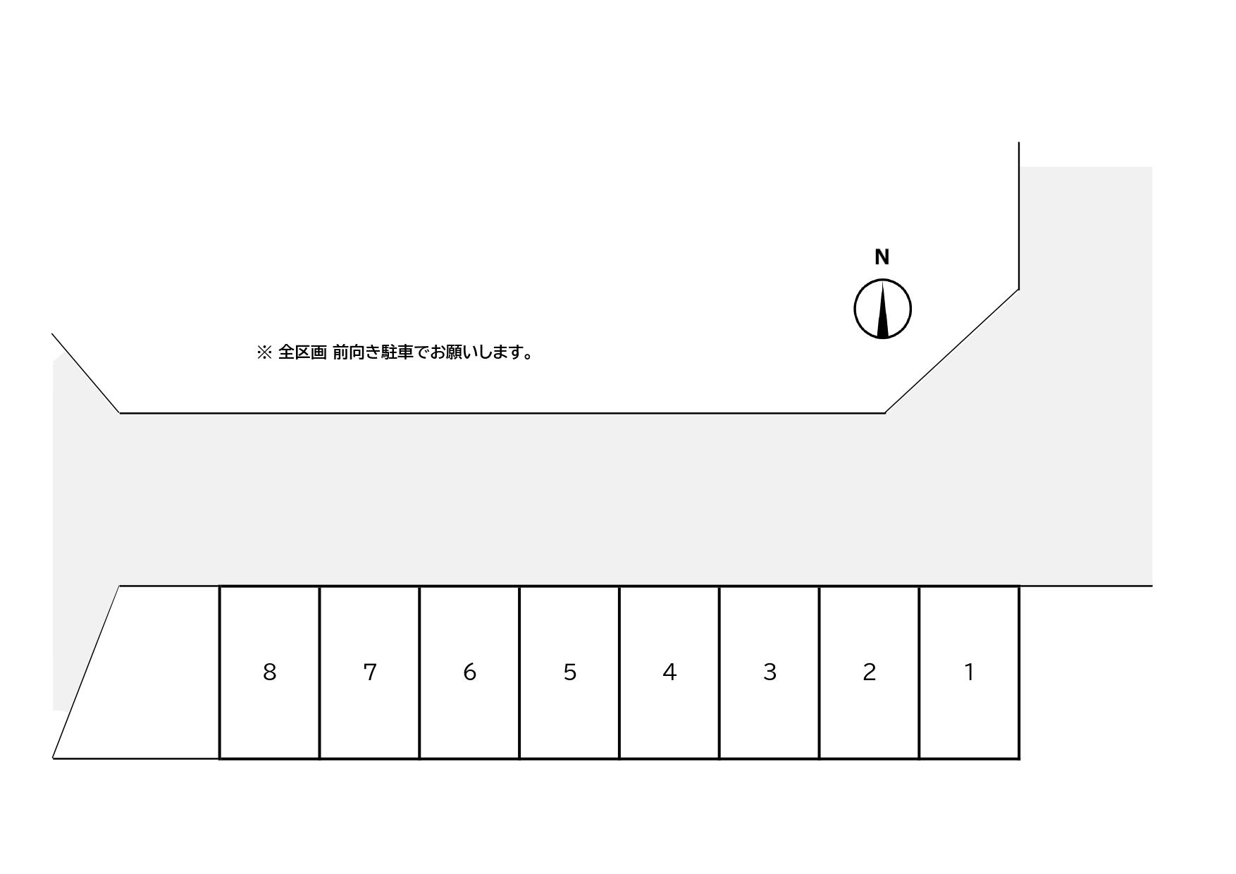 木ここち坪井町パーキングの駐車配置図
