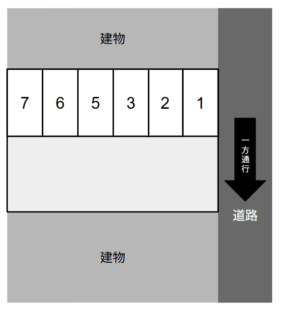 上名古屋駐車場Ⅲの駐車配置図