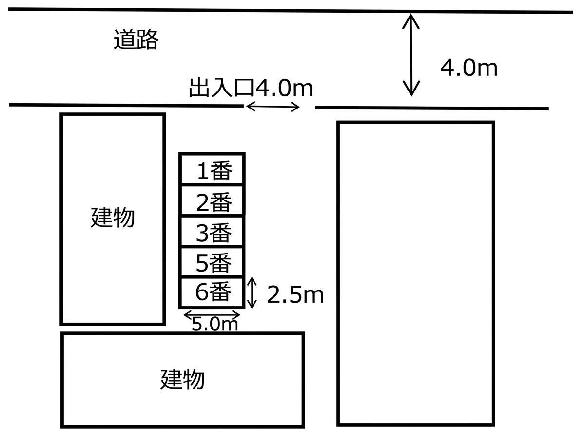 SOPHIA井草B駐車場の駐車配置図
