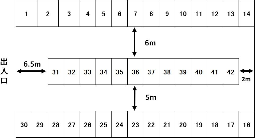 JINSEIパーキングⅤの駐車配置図