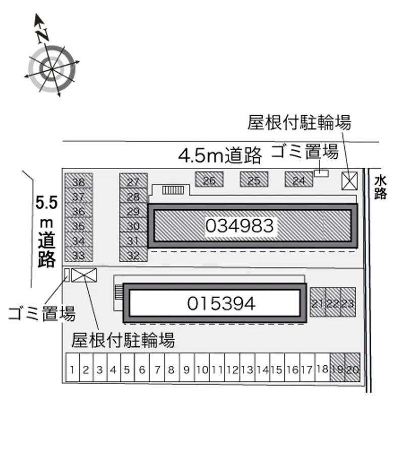 エスポワールHIRO(34983) 敷地外駐車場の駐車配置図