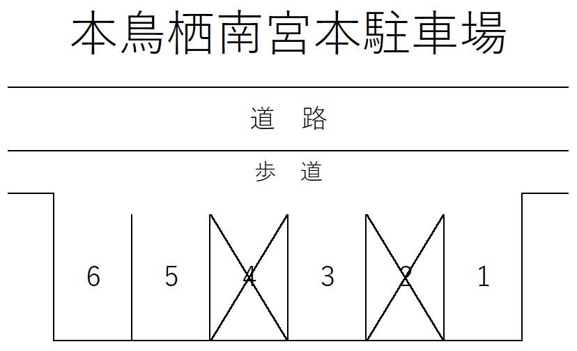 本鳥栖南宮本駐車場の駐車配置図