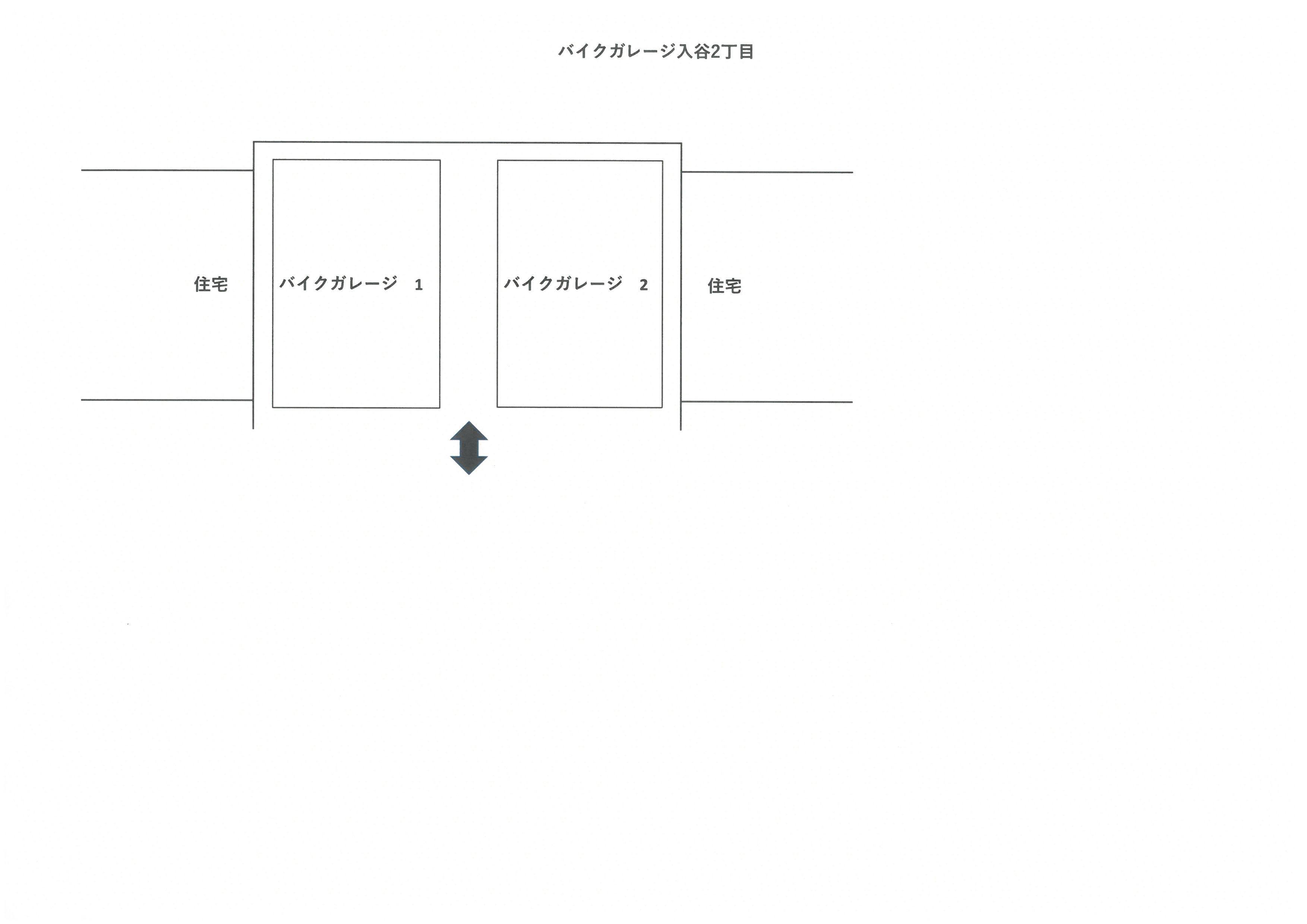 E−GARAGE入谷二丁目の駐車配置図
