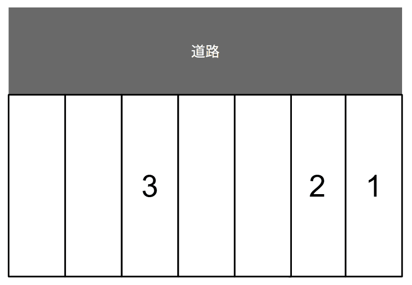 高安パーキングの駐車配置図