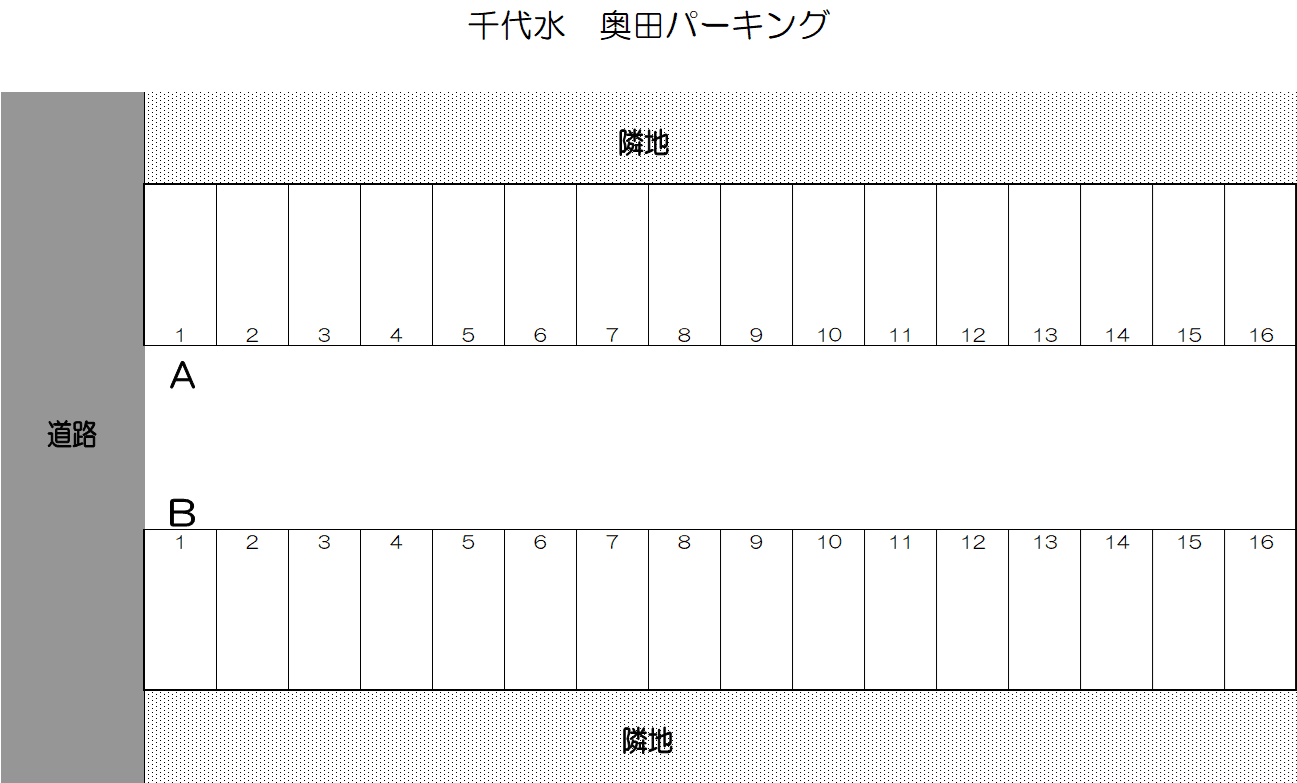 千代水1丁目 奥田パーキングの駐車配置図