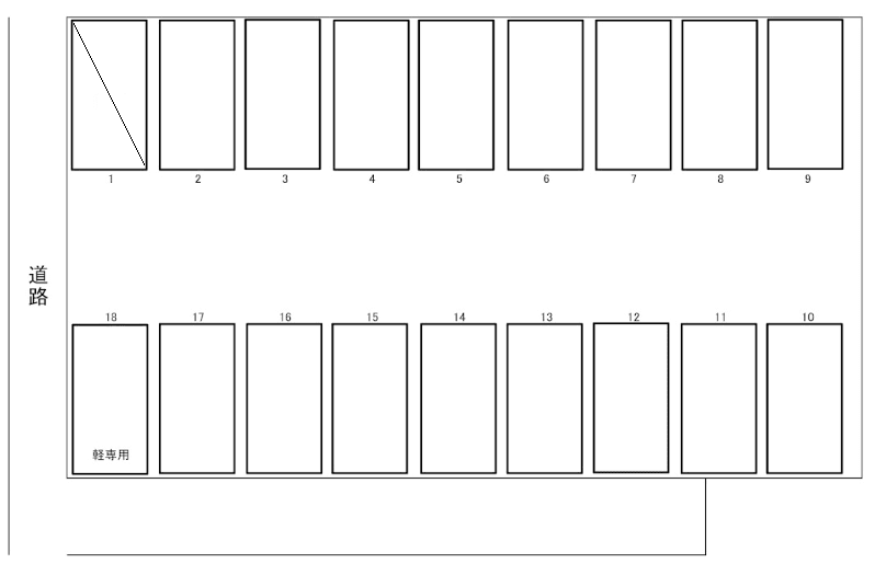 グリーンパーキング3の駐車配置図