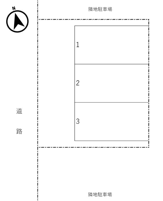 松本月極駐車場の駐車配置図