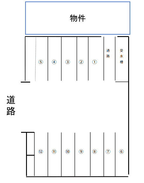 フルセイル東橋本 駐車場の駐車配置図