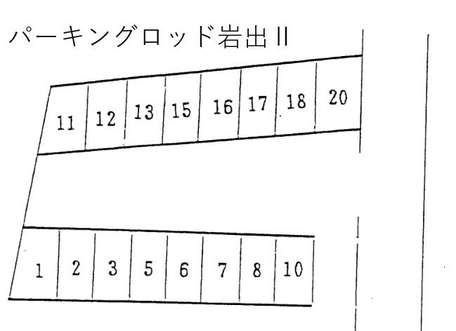 パーキングロッド岩出Ⅱの駐車配置図