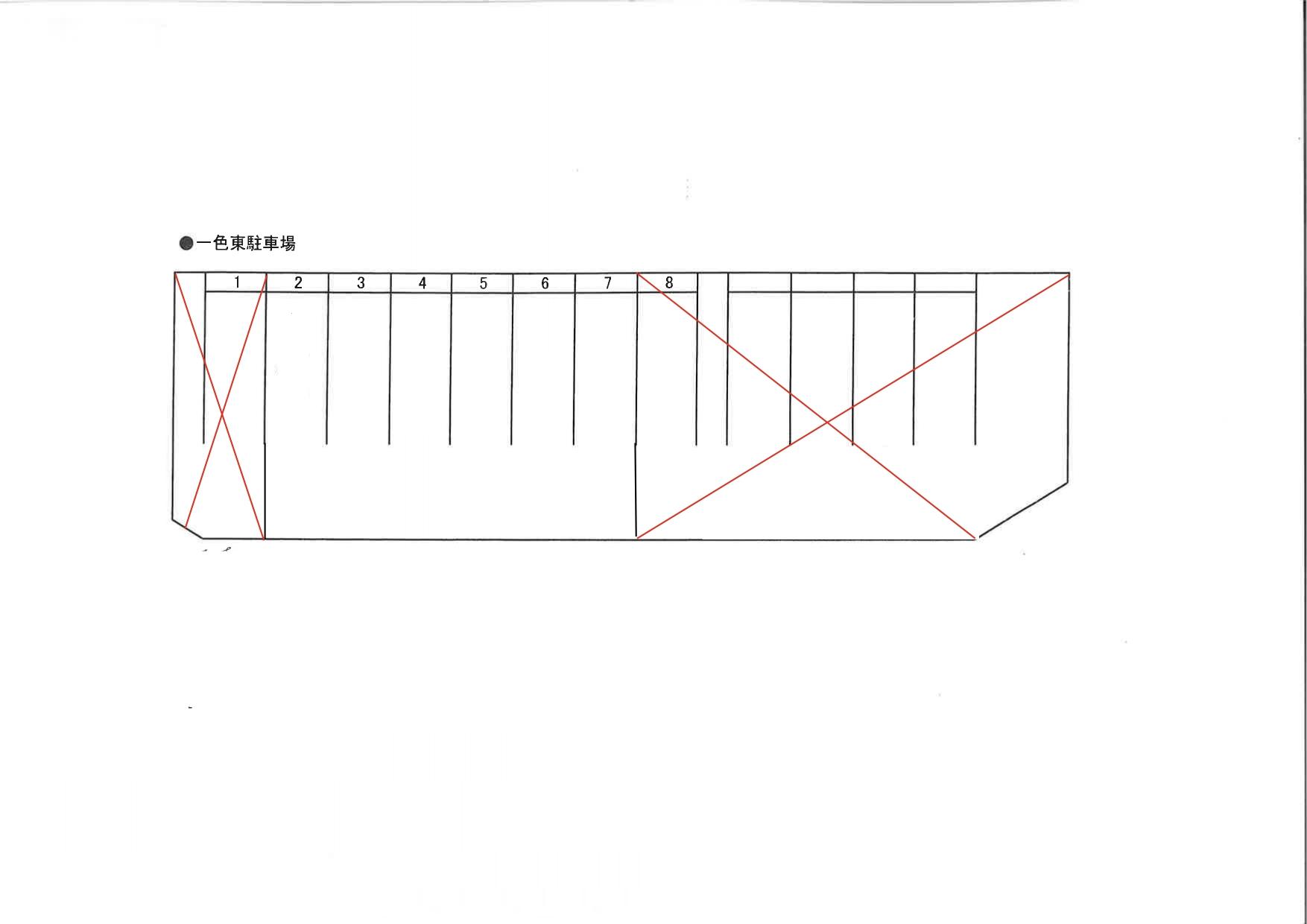 一色東駐車場の駐車配置図