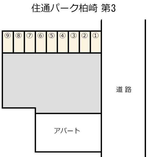 住通パーク柏崎第3の駐車配置図