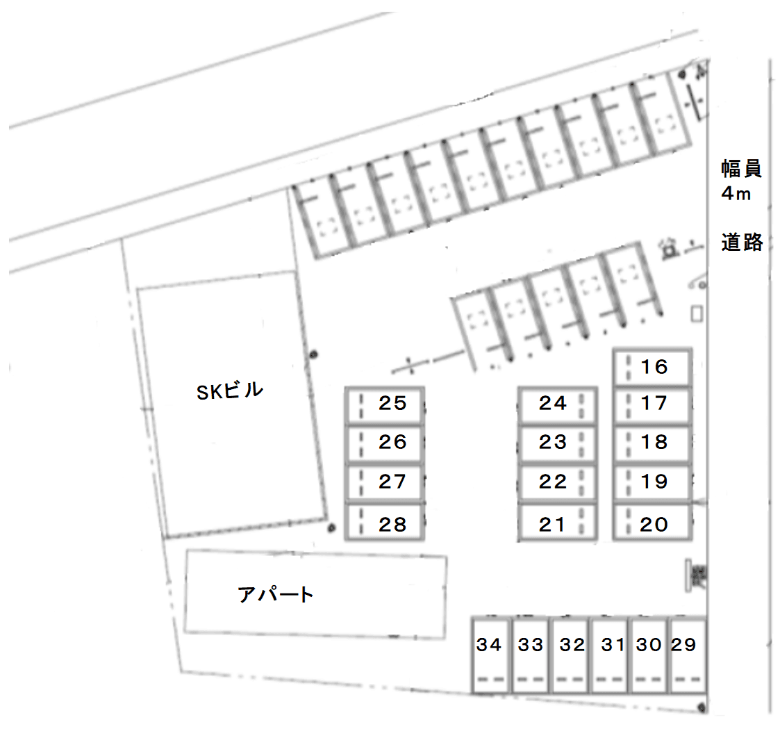 パークネット水戸笠原町の駐車配置図