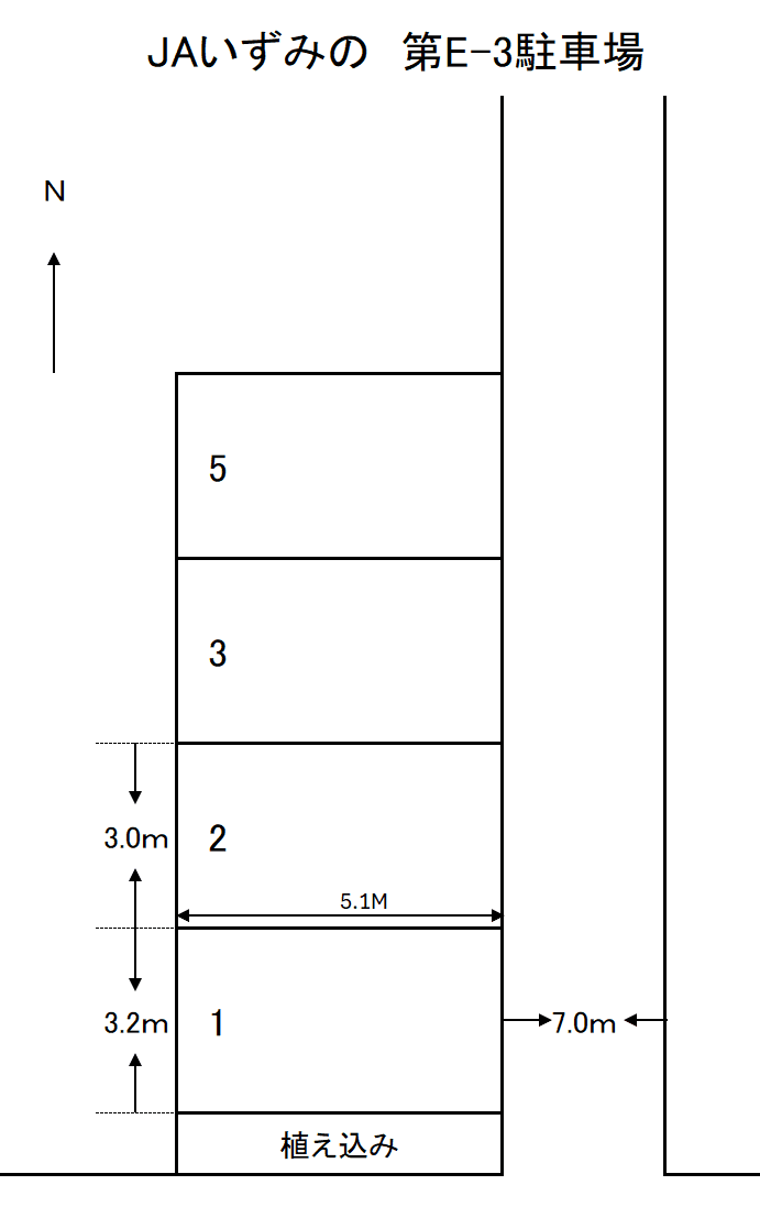 JAいずみの第E-3駐車場の駐車配置図