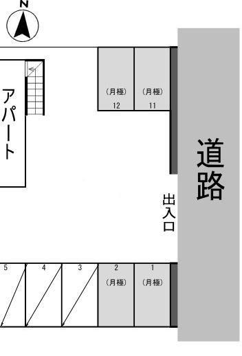 らむフラット月極駐車場の駐車配置図
