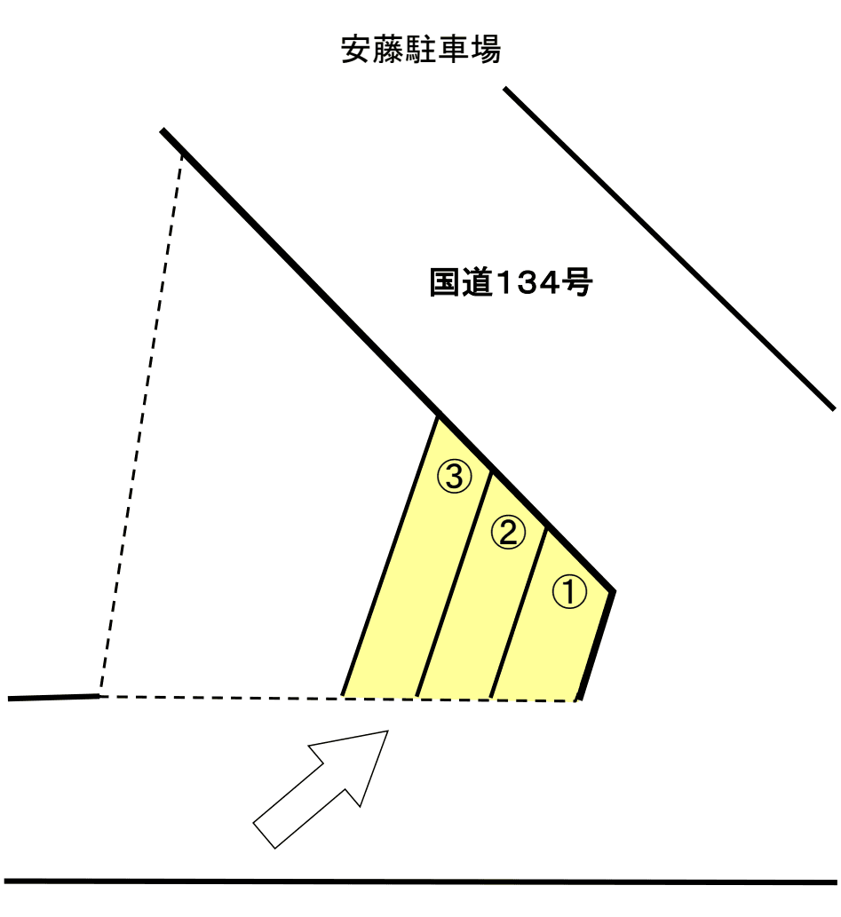 安藤駐車場の駐車配置図