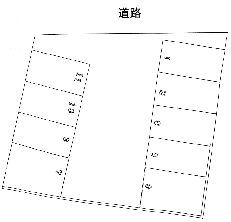 藤田横町パーキングの駐車配置図