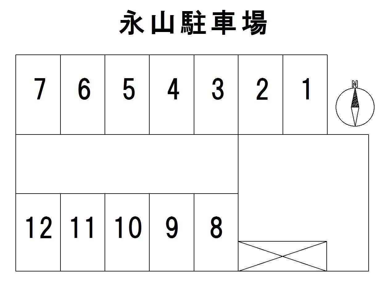 永山駐車場の駐車配置図