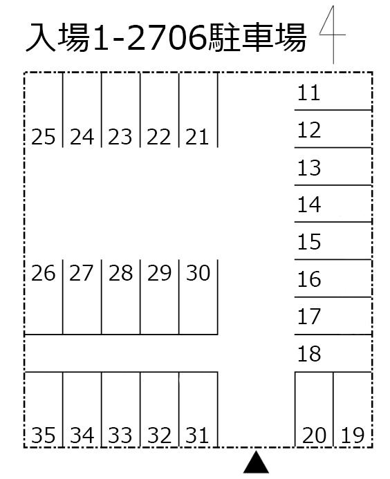 入場1-2706駐車場の駐車配置図